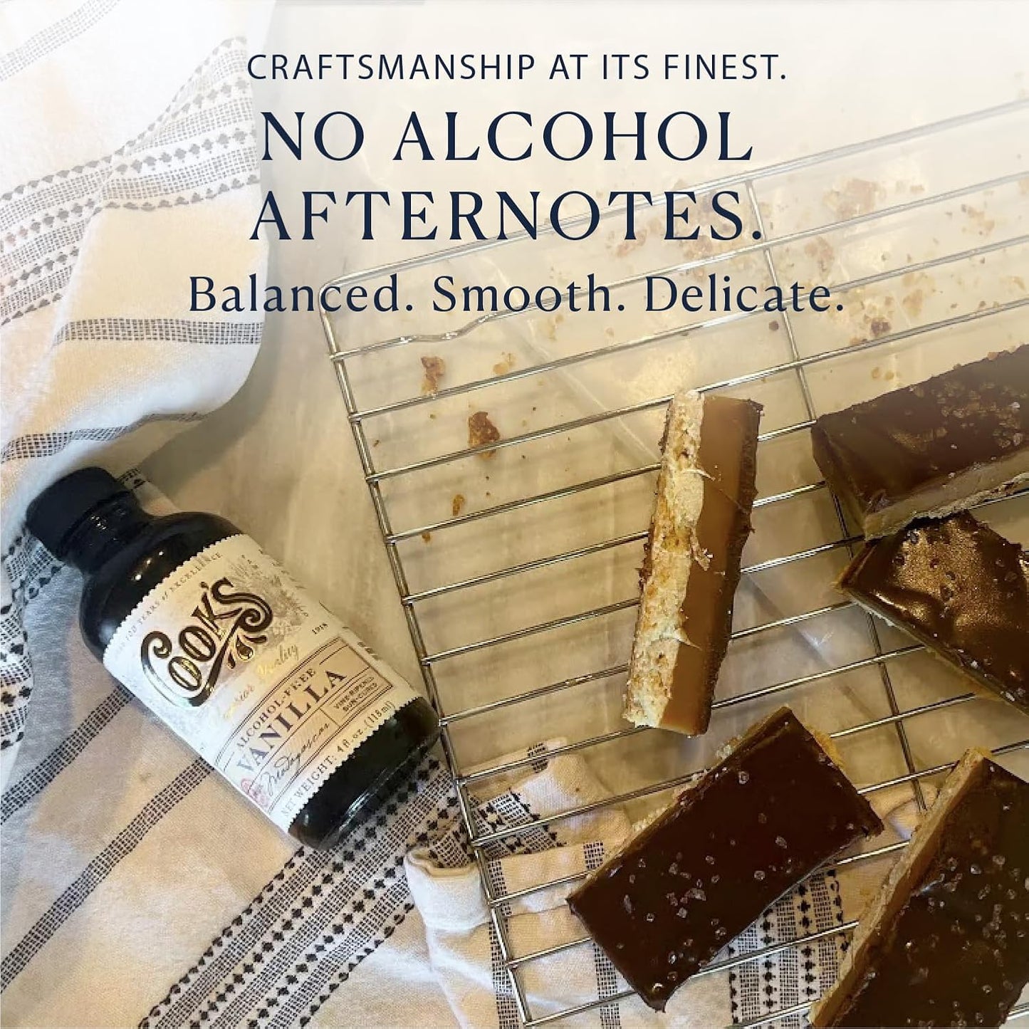 Cook's, Alcohol Free Pure Vanilla Flavoring, for Cooking, Baking, Desserts, Madagascar Vanilla Non-Alcoholic Extract Alternative, 32oz