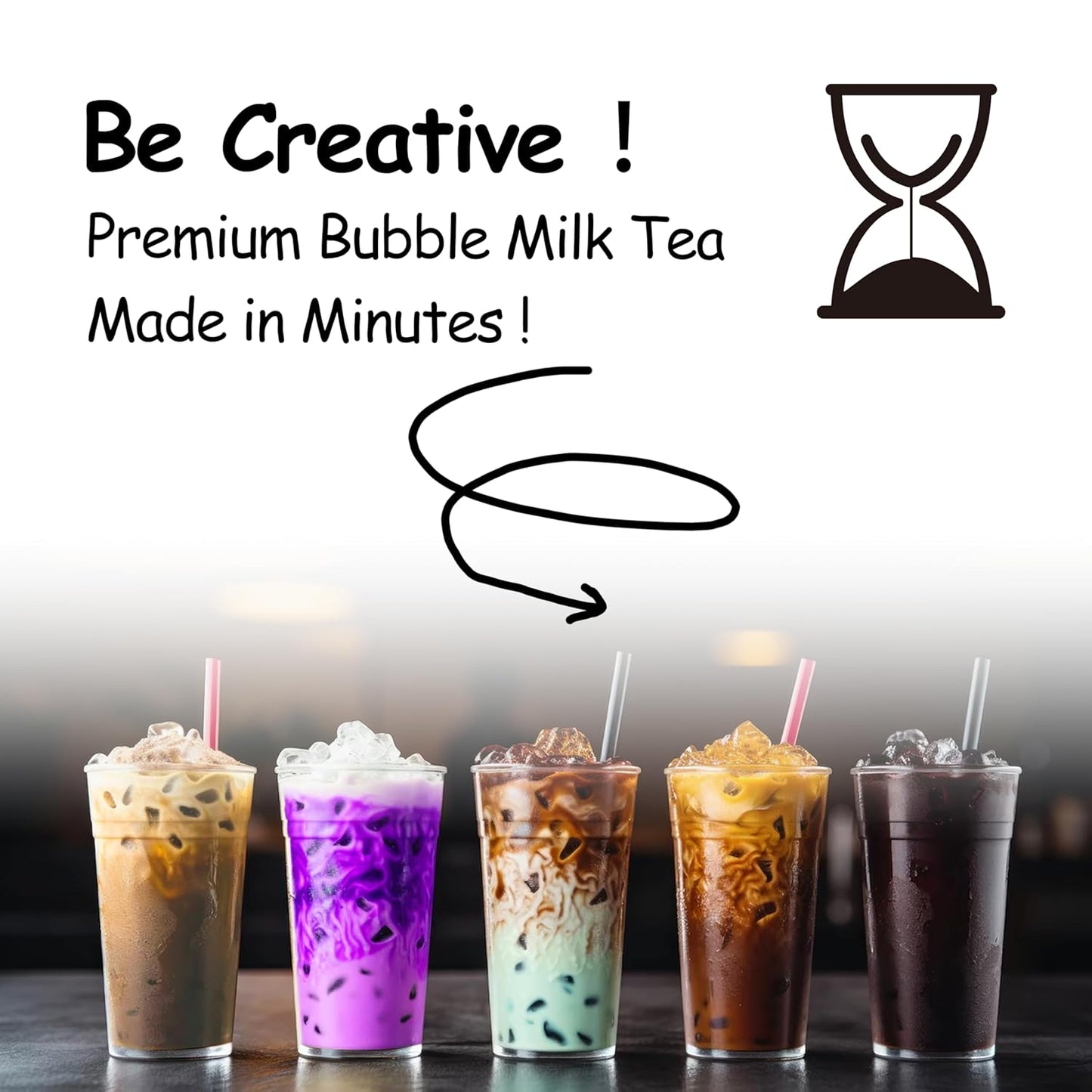 Boba Moo Premium Boba Tea Kit With Taro Milk Tea Flavor - Only 10,000 Kits Yearly, Small Batch Bubble Tea Kit With Exceptional Taste & Chewiness, Vegan, Lactose-Free, 6 Servings