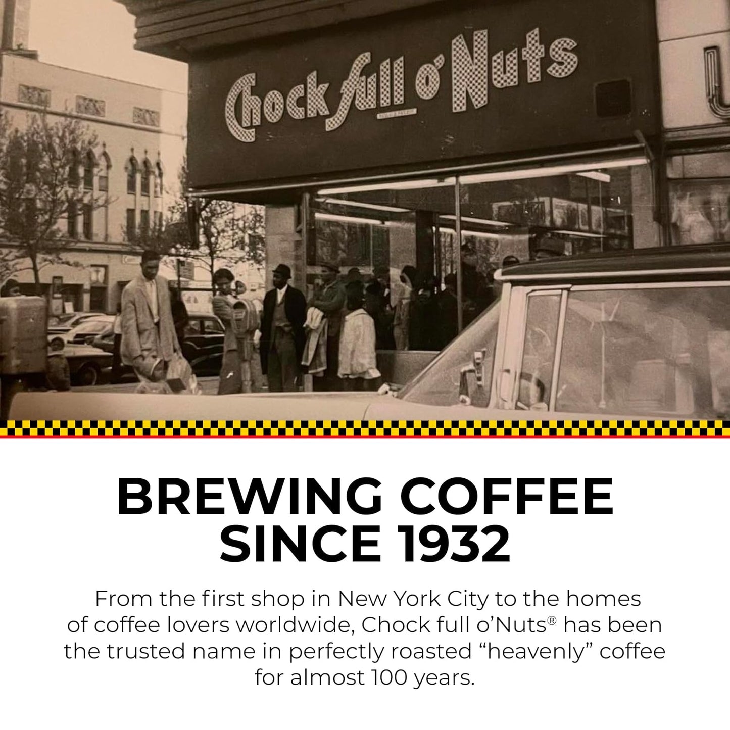 Chock full o’Nuts Upper West Side Keurig K-Cup Pods for Keurig Brewers – Premium Arabica, Dark Roast – Single Serve – 1 Pack of 12 K-Cup Pods