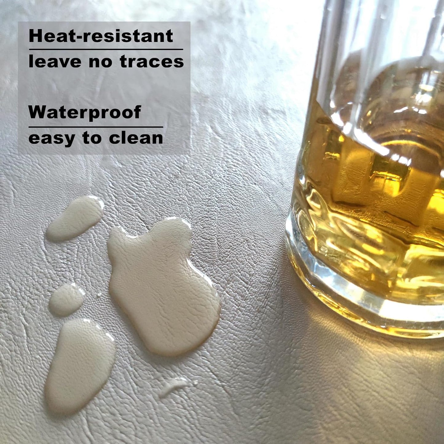 25 * 25 inches high-end Light Luxury Leather Round Oversized Service Tray, Ottoman Tray，Coffee Tray, Food Tray, Family Dinner, Out-of-House Picnic, Party Essential Tray (25 inch Beige)