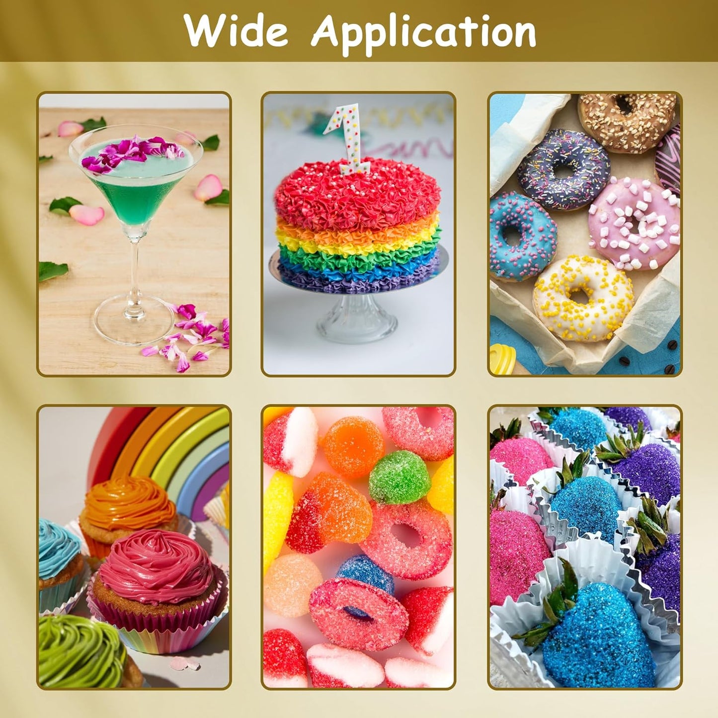 Glitter & Glitz Edible Glitter for Drinks - Premium Drink Glitter Edible Dust for Cocktails, Baking, Brew, Champagne - Luster Dust and Cocktail Glitter - Edible Glitter for Drinks Decoration (Blue, 5Grams)