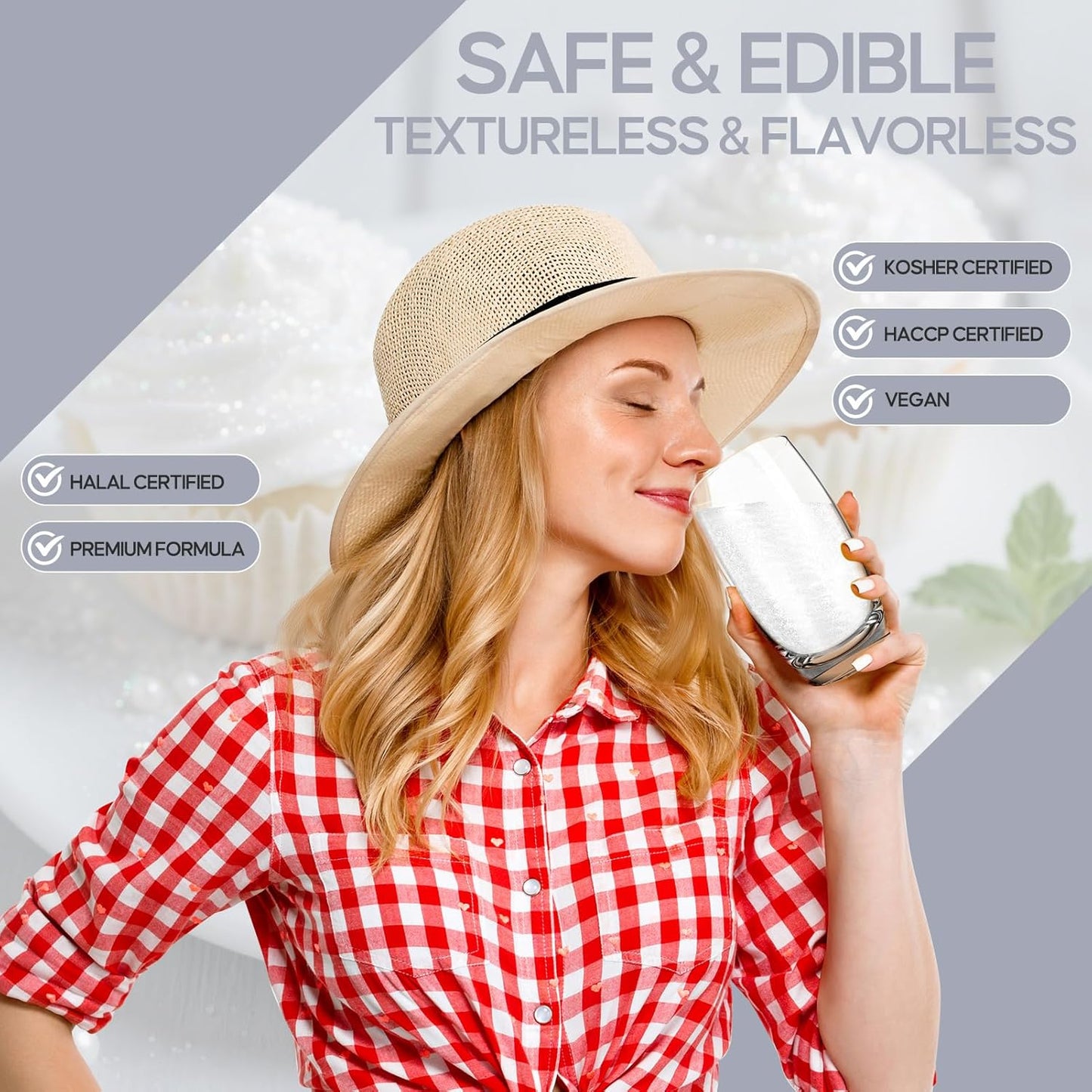 Edible Glitter Spray,2 Colors Silver & White Food Grade Edible Glitter Set for Drink Cake Beverages,Cupcakes,Cake Pops and Cookies Decorating