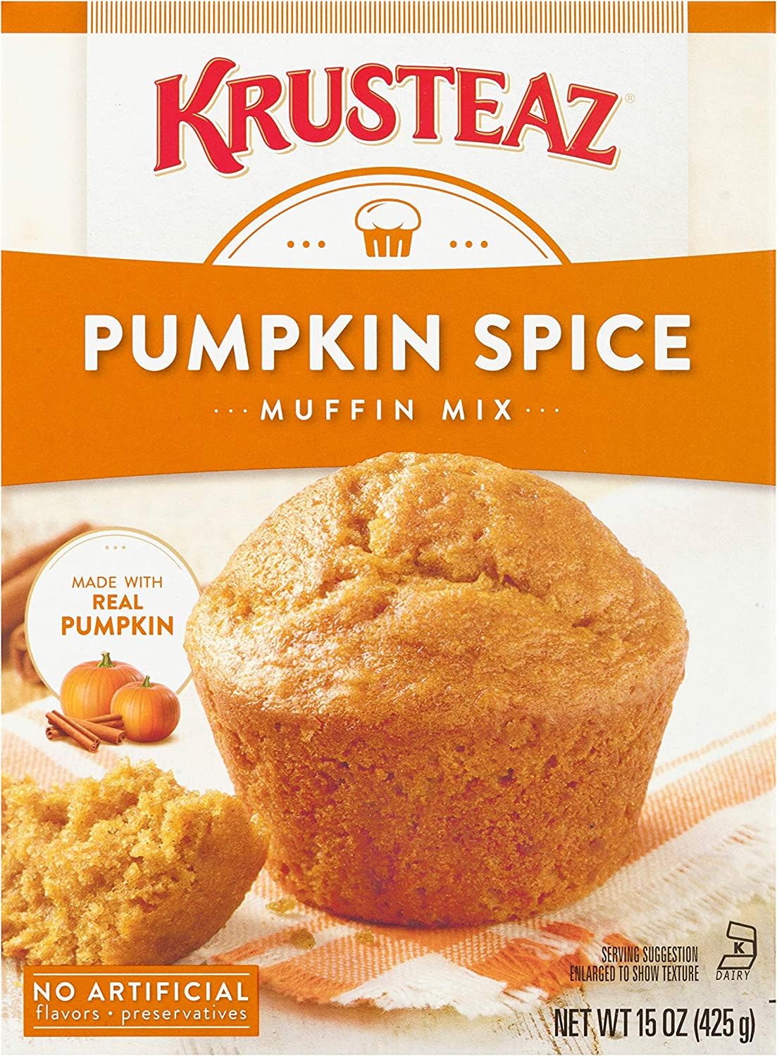 Krusteaz Pumpkin Spice Muffin Mix (15 Ounce (Pack of 6)