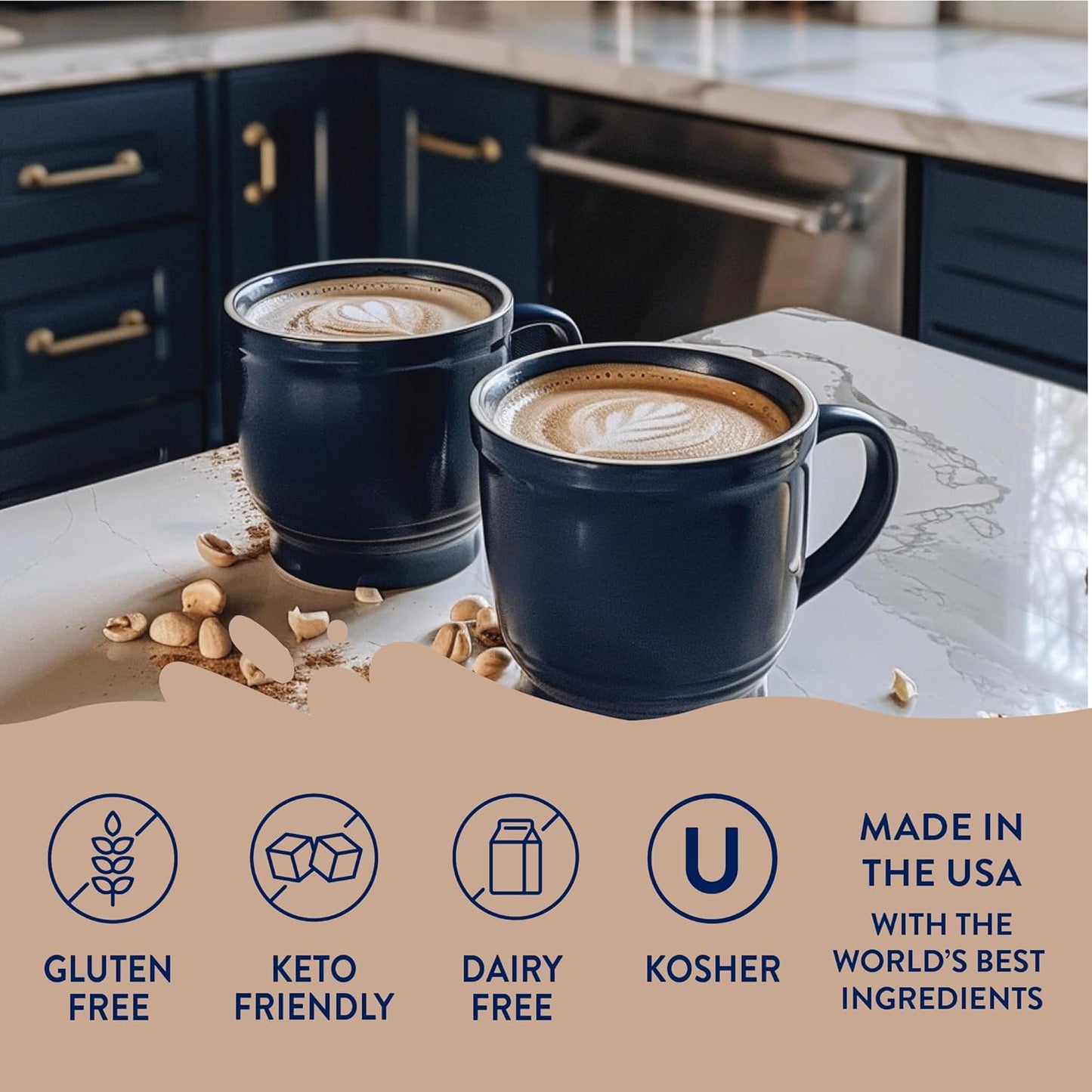 Jordan's Skinny Syrups Sugar Free Coffee Syrup, Hazlenut Flavor Drink Mix, Zero Calorie Flavoring for Chai Latte, Protein Shake, Food and More, Gluten Free, Keto Friendly, 25.4 Fl Oz, 1 Pack