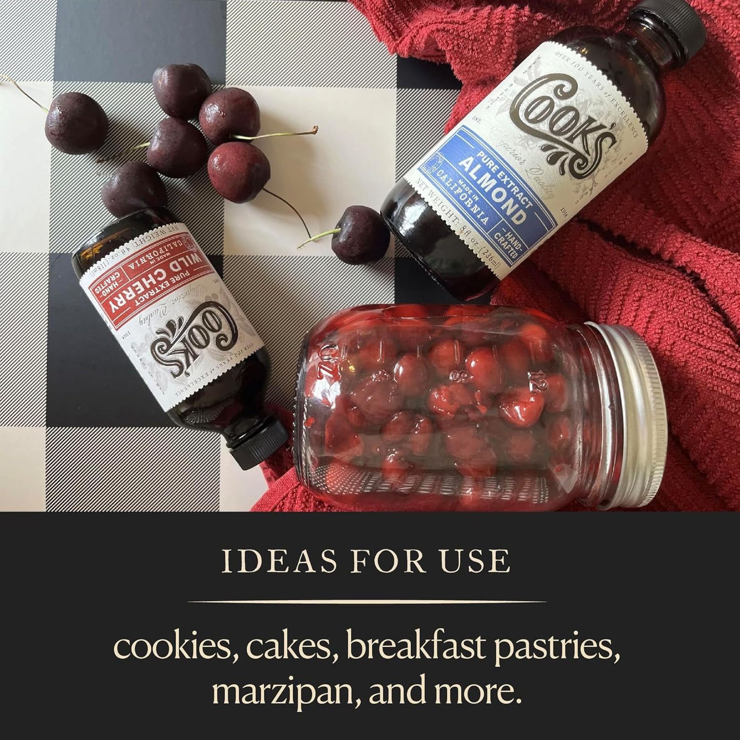 Cook’s, Pure Almond Extract for Baking, Cooking, and Mixology, Allergen Free Almond Flavoring Extract, 4 oz