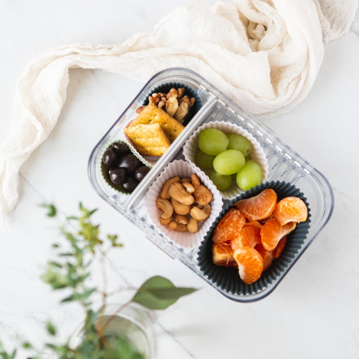 The Silicone Kitchen Reusable JUMBO Silicone Baking Cup, Non-Toxic, BPA Free, Dishwasher Safe, Jumbo, 12 Pack, White Blue Green