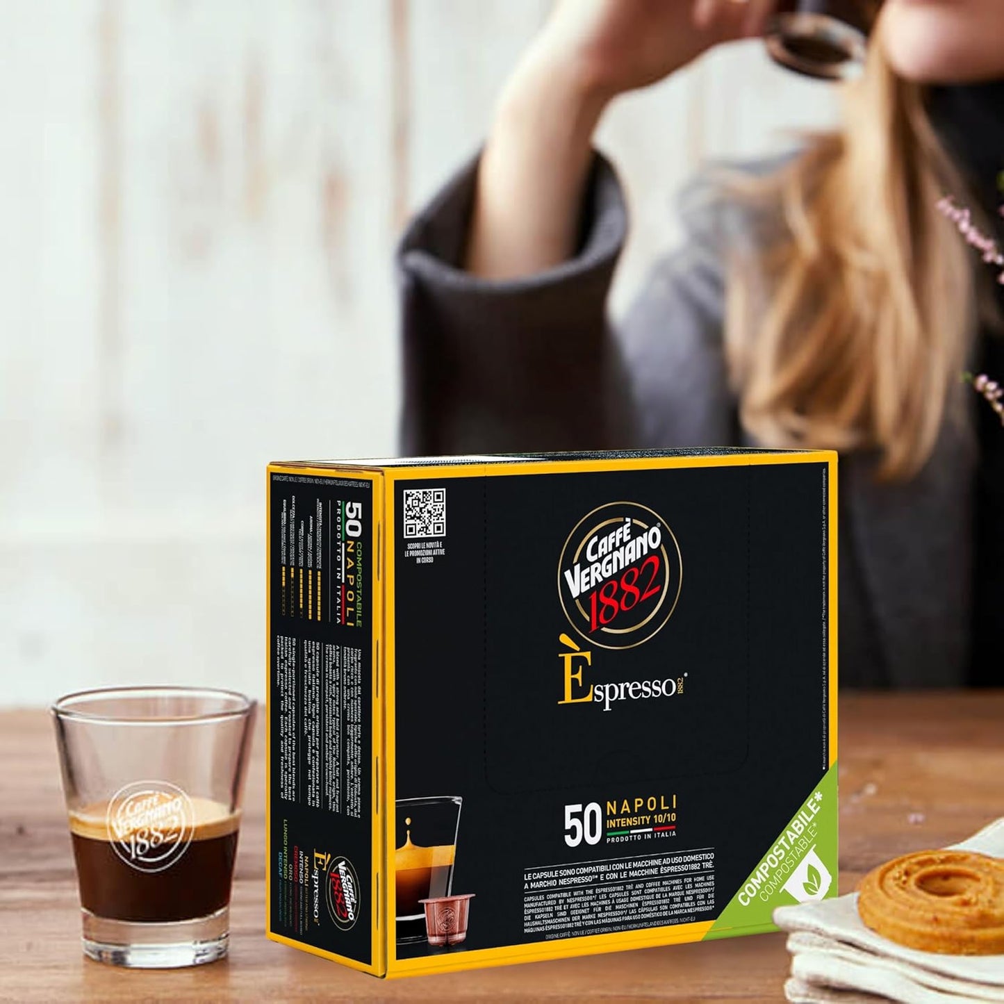 Caffe' Vergnano 1882 Medium Roast Espresso Original Line Machine Compatible Capsules