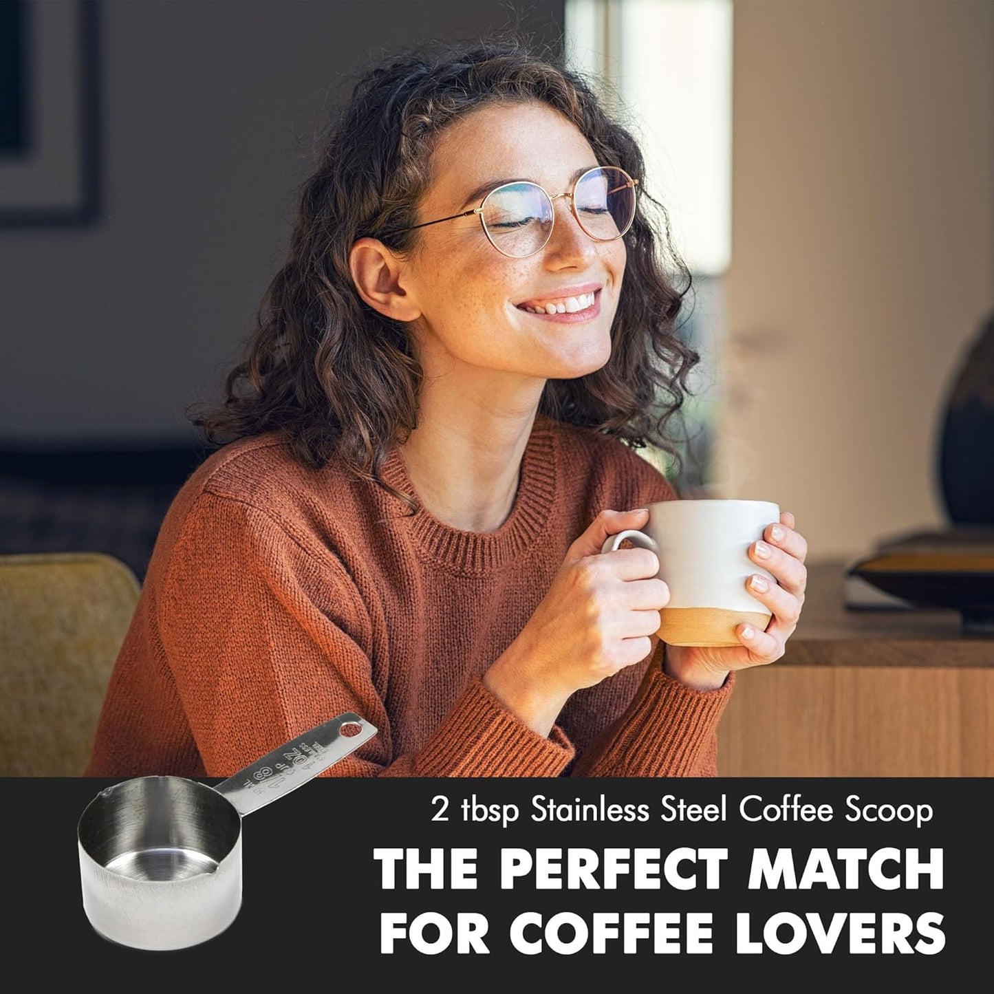 Chef Craft Select Coffee Measurer, 4 inch 2 tbsp, Stainless Steel