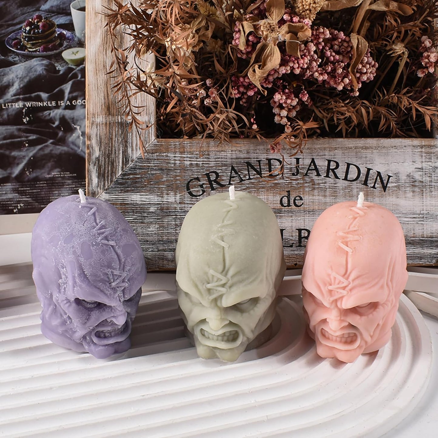 Silicone Skull Head Mold - Silicone Resin Casting Molds for Candle & Resin & Soap Craft Supplies