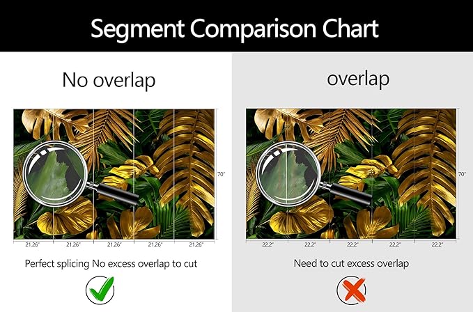 WFBHUA-Gold and Green Tropical Jungle Palm Leaf Wallpaper Mural Monstera Wall Mural for Living Room Bedroom (Not Peel and Stick)