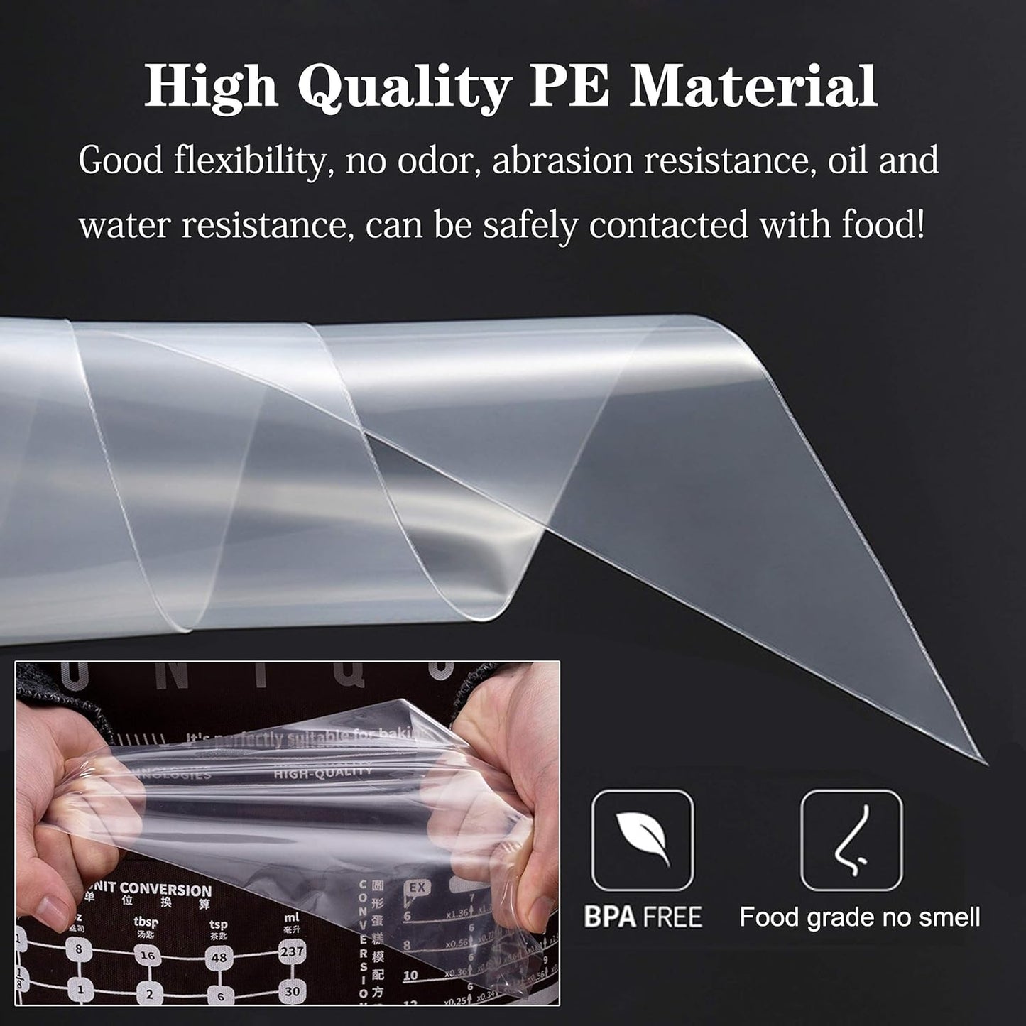 GEMLON 16 Inch Disposable Piping Bags with Pull-Out Dispenser Box - 100 Pack Large Pastry Bags for Cake Decorating, Anti-Burst Plastic Icing Bags for Frosting, Chocolate, Cookie Decorating Supplies