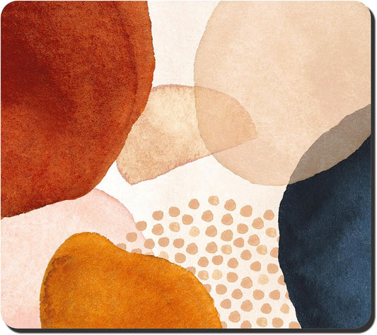 Rnivvi Dish Drying Mat for Kitchen Counter, 16 x 18" Cute Boho Theme Absorbent Heat Resistant Drying Pad with Non-slip Rubber, Coffee Bar Mats for Coffee Machine Dish Rack, Abstract Stones Art