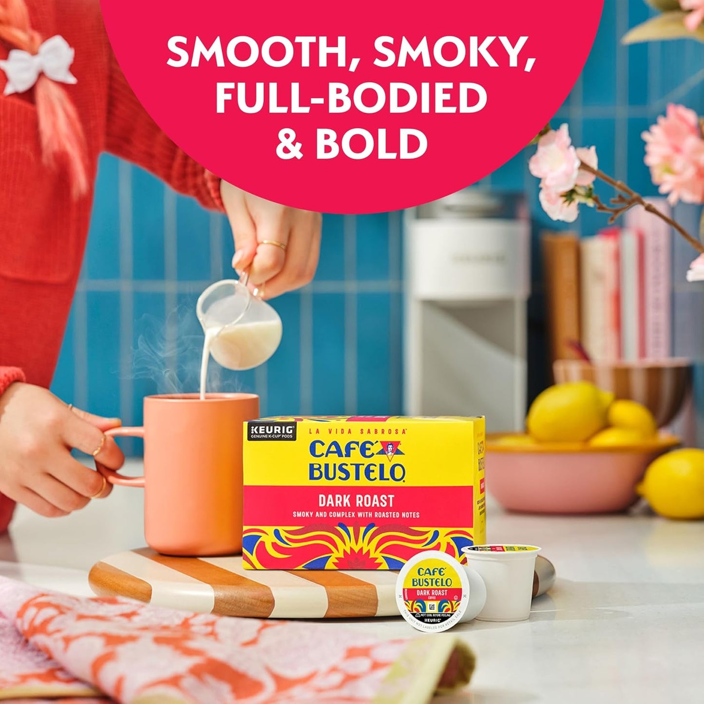 Café Bustelo Dark Roast Coffee, 10 Ct. K-Cup pods (Pack of 6)