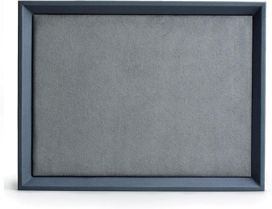 Oirlv Premium Leather Flat Jewelry Tray Jewelry Display Organizer Valet Tray for Nightstand or Dresser Organizer(Medium)