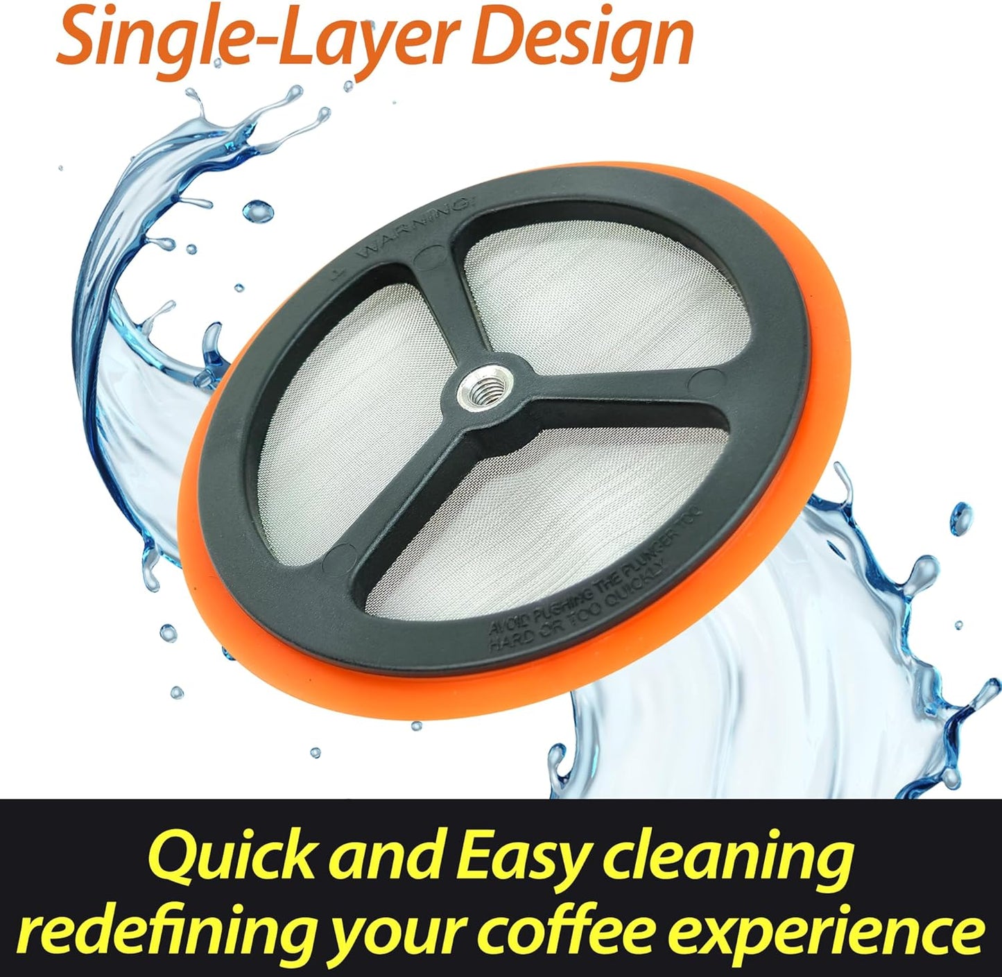 PortableAnd 34oz Double Vacuum Insulation Large Silicone French Press Coffee Maker with Silicone Ring, Stainless Steel, Perfect for Camping, Travel, and At-Home Use (Matte Black)