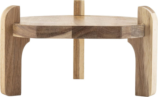 TableCraft 10757 Acacia Beverage Dispenser Stand, Wood Base for Easy Pouring, Fits BDG1000, BDG2000, BDG3000, 10090 and 10699, 10" x 5.75", Natural Finish