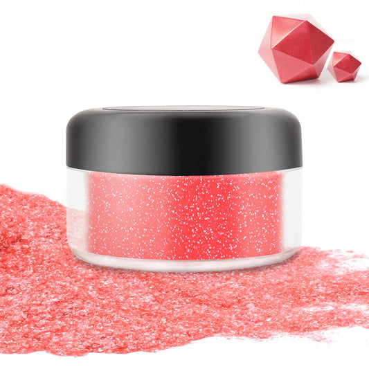 Edible Glitter - 10g Luster Dust Edible Food Grade Coloring Glitter for Cake Decorating, Baking, Drinks - Shimmer Dust Powder, Metallic Color Dusting Powder for Icing, Fondant, Candy, Cookie (Red)