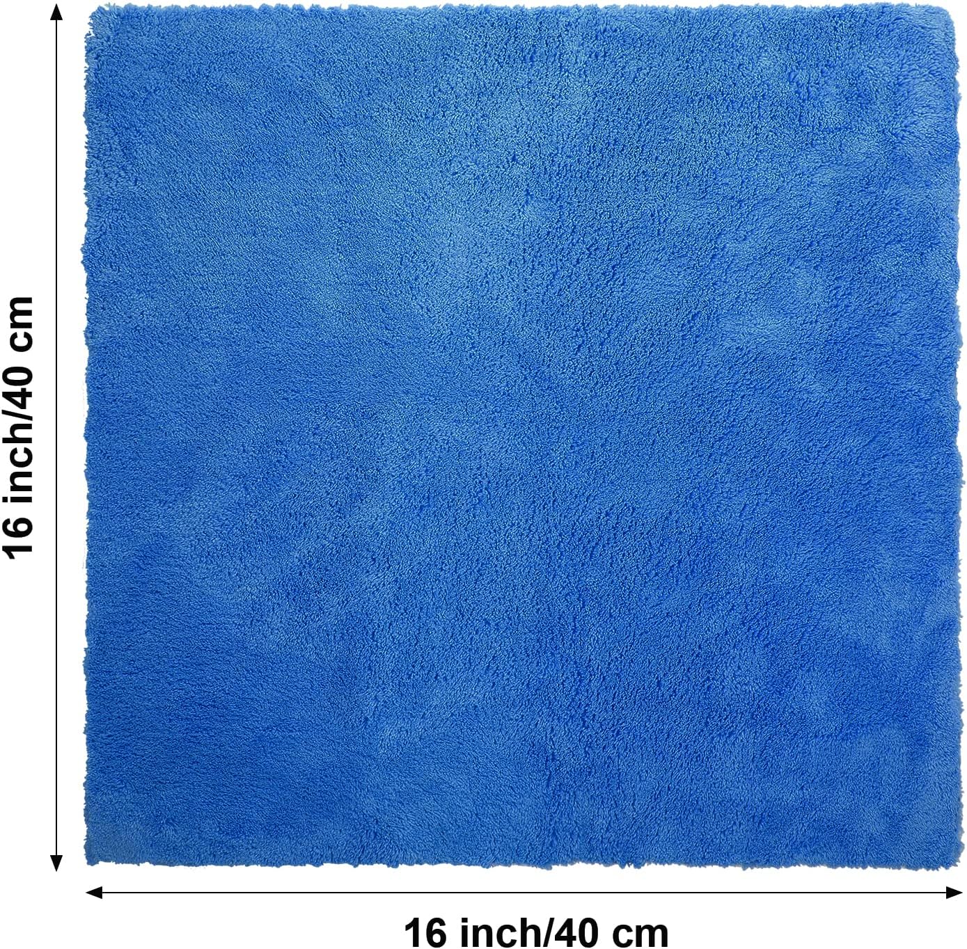 Shimeyao 30 Pcs Edgeless Microfiber Plush Towels for Cars Detailing Drying Wash Polishing Absorbent Cleaning Cloths, 500 GSM, 16 x 16 Inch(16 x 16 Inch,Dark Blue,30 Pcs)