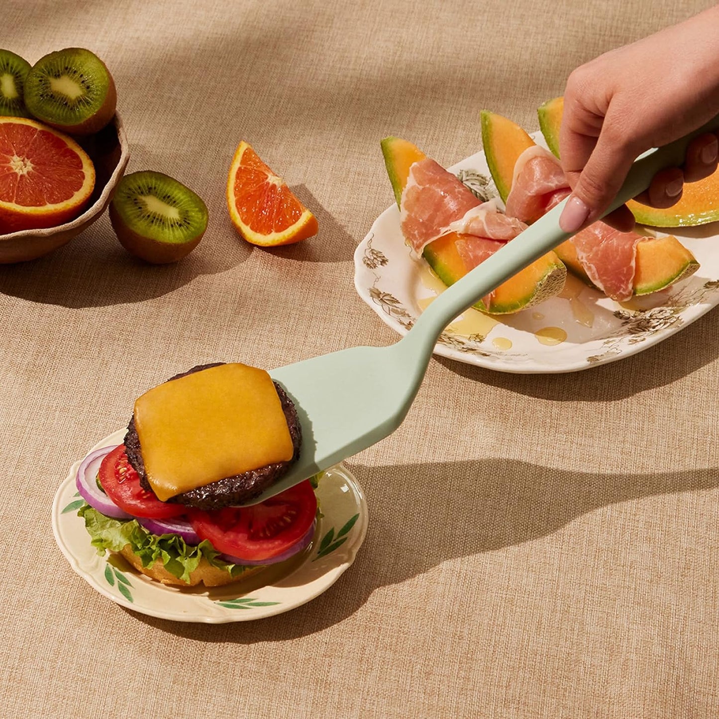 GIR: Get It Right Silicone Spatula Turner - 13-Inch Slate - Heat-Resistant & Non-Stick Core with Flexible Tip - Pancake Flipper - Dishwasher Safe