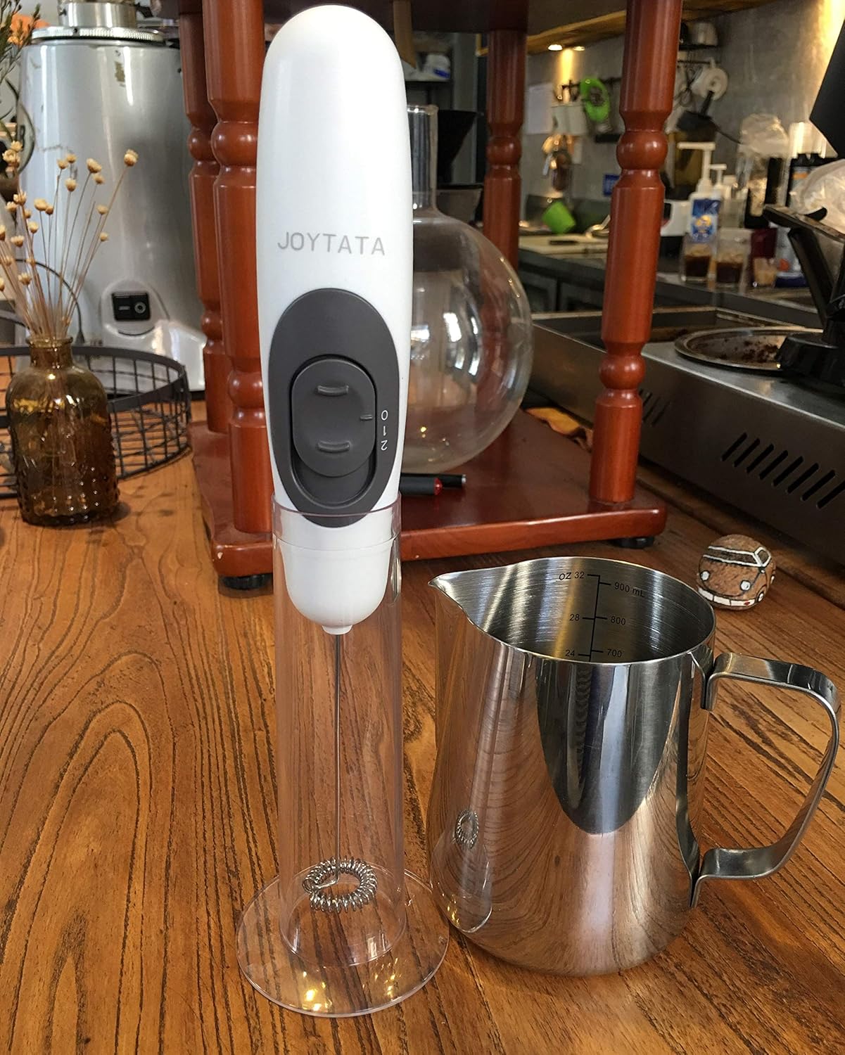 32oz Stainless Steel Milk Frothing Pitcher with Double Measurement Scale - Perfect for Latte Art
