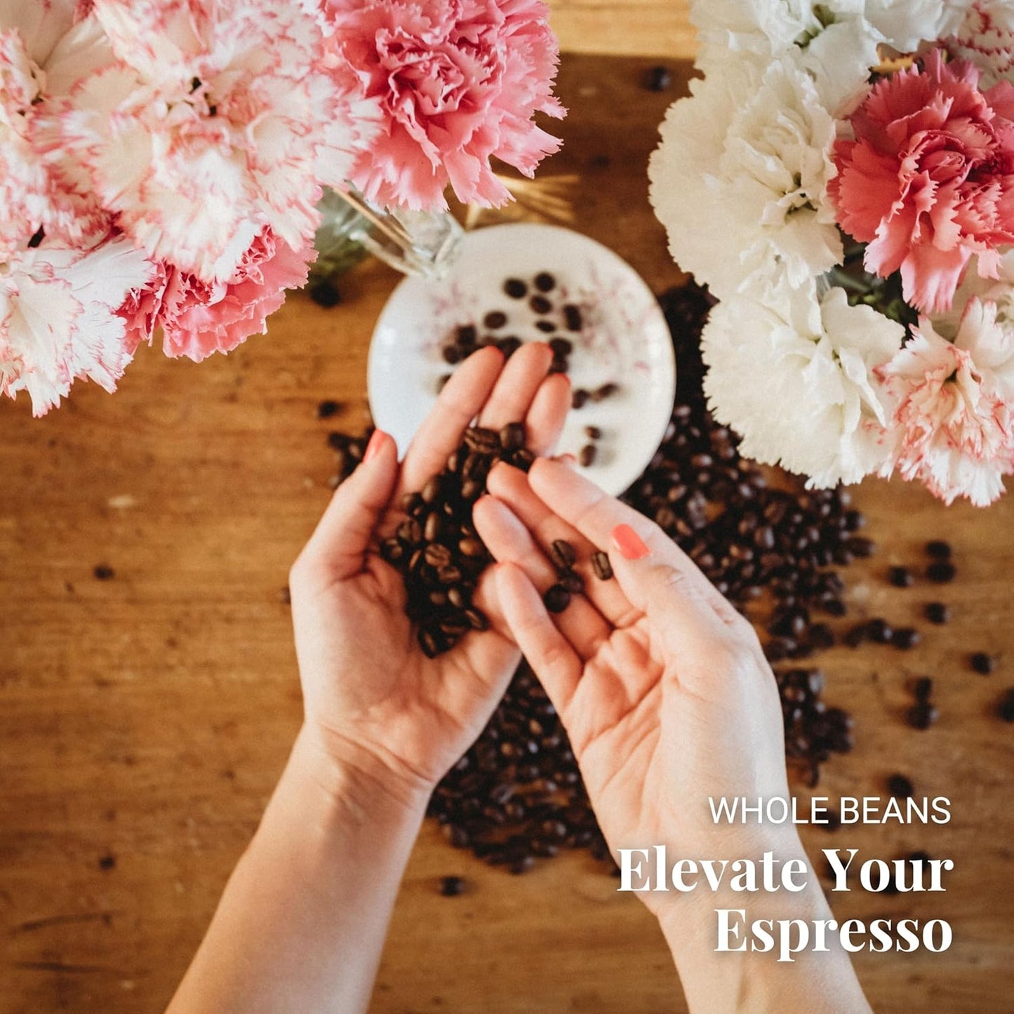 Caffe Vergnano 1882 Espresso Whole Bean Arabica Roast Coffee, 2.2 lb bag - Italian Medium Roast Coffee Beans with notes of Chocolate, Nuts & Caramel, Intensity 7/10-1000g Bag