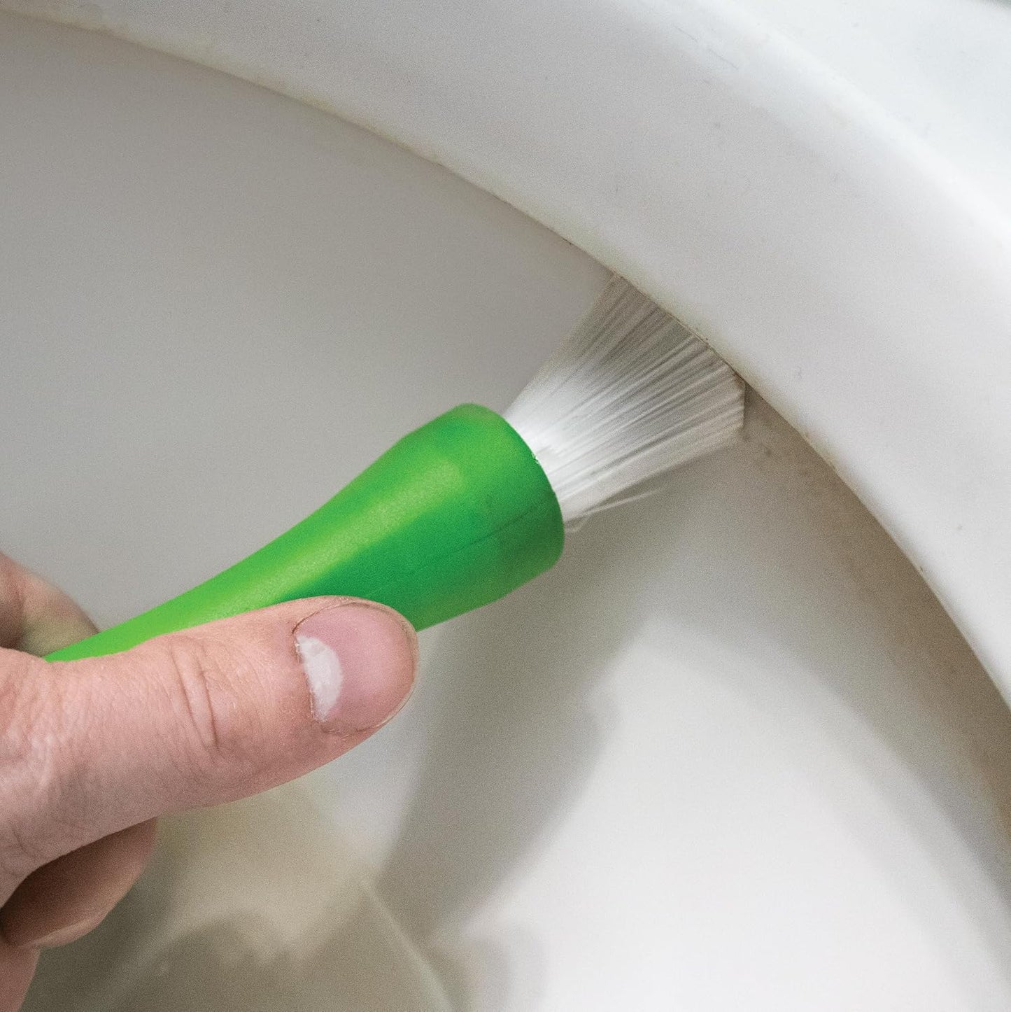 BrushAll® Wire Hand Brush with Ergonomic Handle and Tightly Packed Bristles for Kitchen, Garage, Indoor, Outdoor (Nylon) Patent Pending