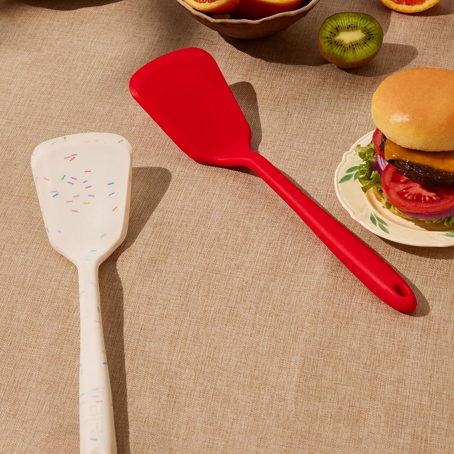 GIR: Get It Right Silicone Turner - Non-Stick Heat Resistant Silicone Spatula Turner for BBQs & Cookouts - Lifts, Flip, and Transfer Food Items - 13 Inch, Sprinkles
