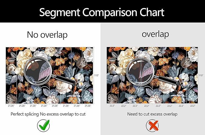 WFBHUA-Black and Gold Floral Wallpaper for Bedroom Vintage Blue Peony Flower Wall Mural (Not Peel and Stick)