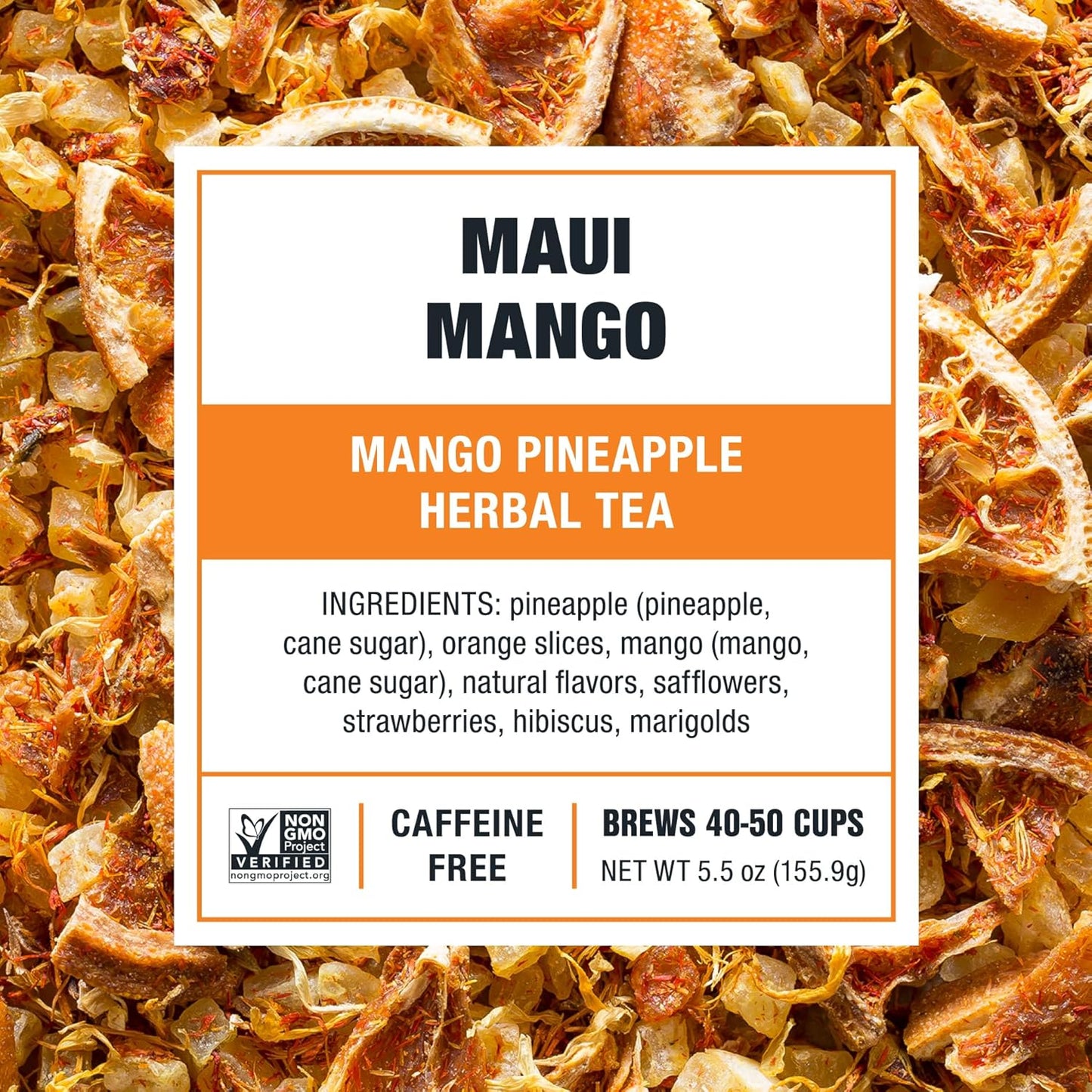 Tiesta Tea - Maui Mango Tin & Infuser Starter Set, Loose Leaf, Premium Herbal Blend, Non-Caffeinated Hot & Iced, 6oz Refillable Tin and 16oz Brewmaster Coffee Bottom Dispensing Tea Infuser