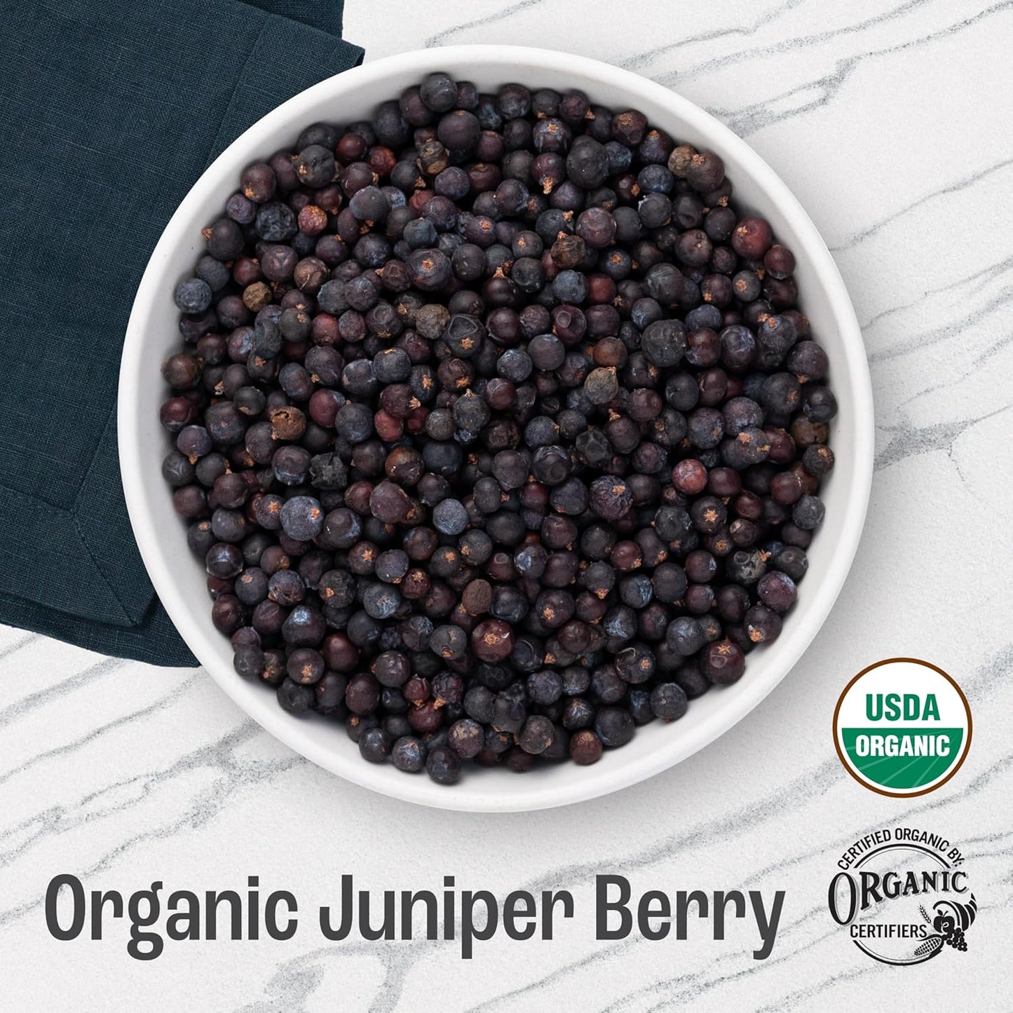 J MAC BOTANICALS, Organic Whole Juniper Berries, Certified USDA Organic, juniper for herbal infusions, seasoning beef, pork, turkey brine, soups, cocktail bombs