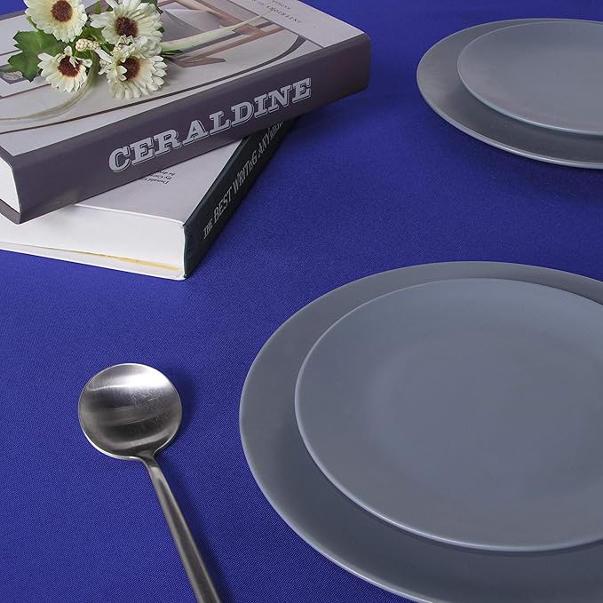 sancua Rectangle Tablecloth - 54 x 108 Inch - Stain and Wrinkle Resistant Washable Polyester Table Cloth, Decorative Fabric Table Cover for Dining Tables, Buffet Parties and Camping, Blue