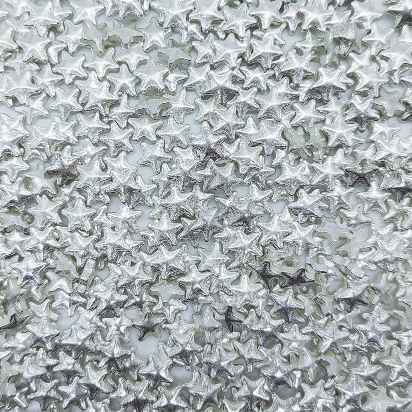 10mm Silver Stars Sprinkles Edible Stars Cake Decorating Stars Cake Decorations Cupcake Toppers Cookie Decorating Perfect for Cakes,Cupcakes,Desserts Toppings 3OZ