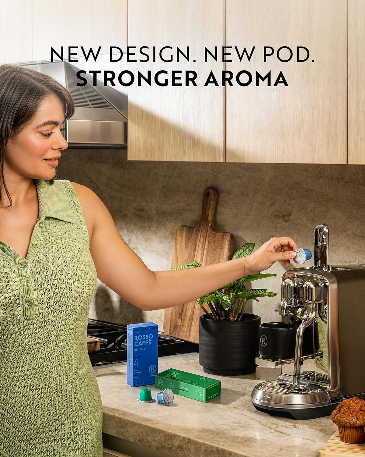 ROSSO CAFFÈ 60 Espresso Coffee Pods for Nespresso Original Machines - Premium Capsule Sampler Variety Pack 6 Flavors, Rich Breakfast to Intense Roasts