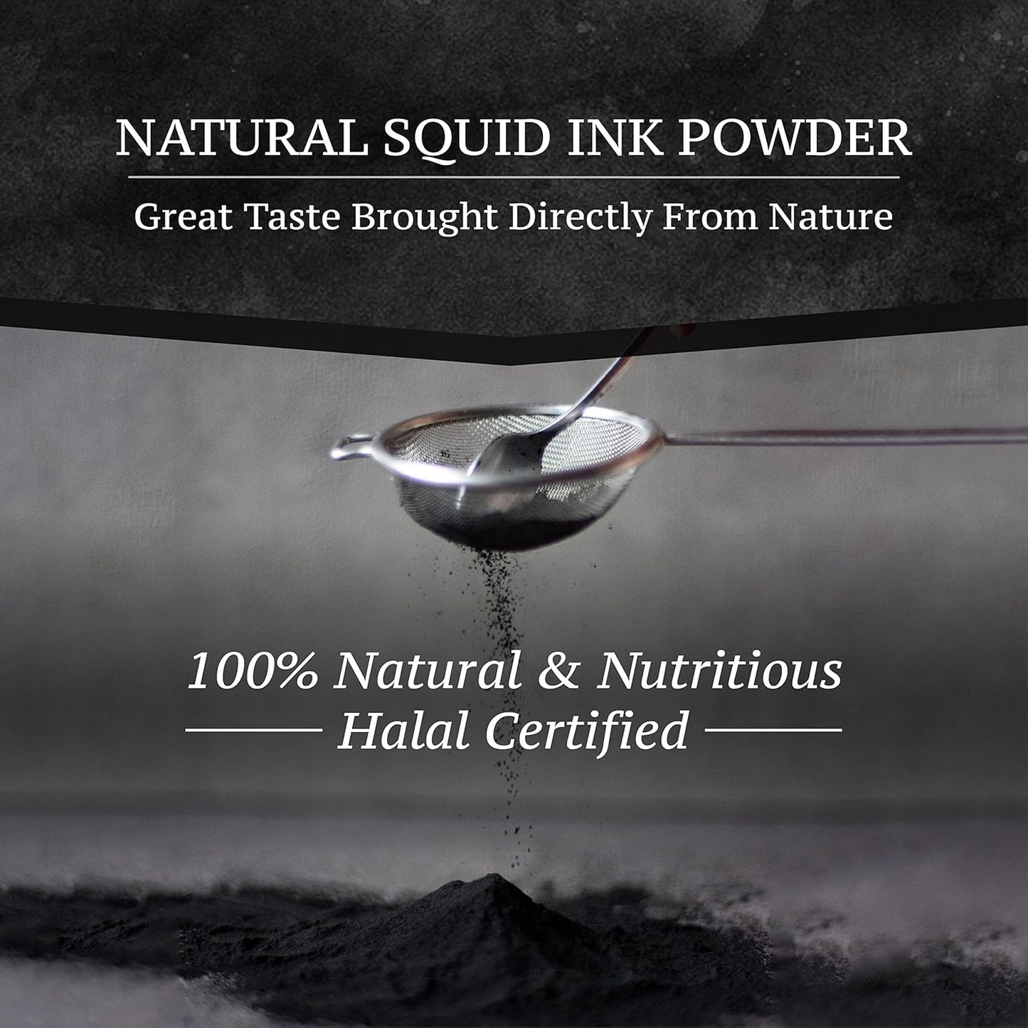 Black Hut Cuttlefish Squid Ink Powder, Perfect for Festive Baking & Cooking, Ideal for Rice, Noodles, Pasta, Spaghetti, Risotto, Tinta de Sepia, Halal Certified, Contains Molluscs, 1.76oz / 50g