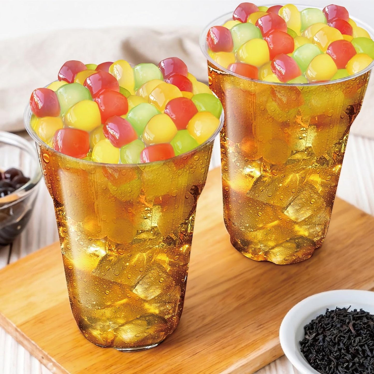 J WAY Instant Passionfruit Pineapple Green Tea Kit with Authentic Fruity Colorful Tapioca Boba, Ready in Under One Minute, Paper Straws Included - 6 Servings