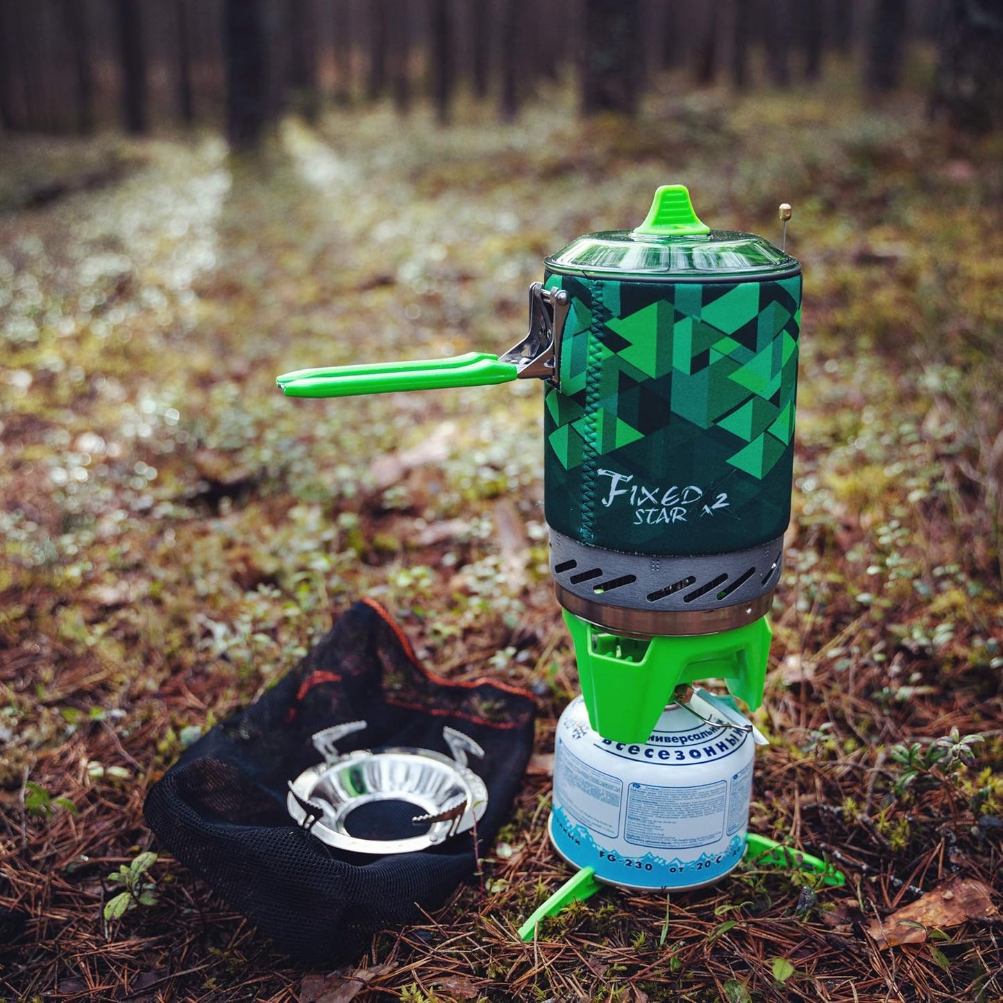 Fire-Maple Fixed Star 2 Backpacking and Camping Stove System - Outdoor Propane Camp Cooking Gear, Portable Pot/Jet Burner Set, Ideal for Hiking, Trekking, Fishing, Hunting Trips and Emergency Use