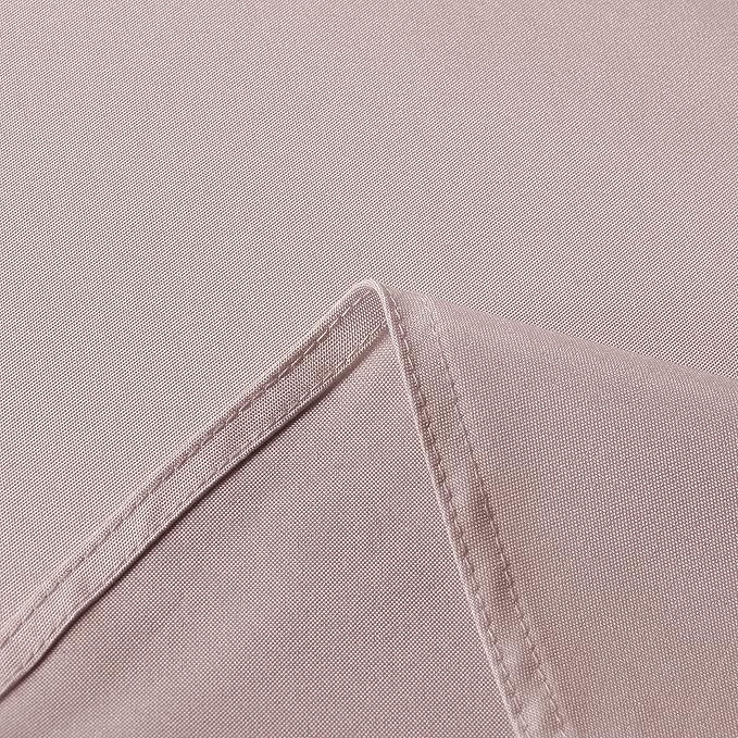 sancua Square Tablecloth - 60 x 60 Inch - Stain and Wrinkle Resistant Washable Polyester Table Cloth, Decorative Fabric Table Cover for Dining Tables, Buffet Parties and Camping, Blush