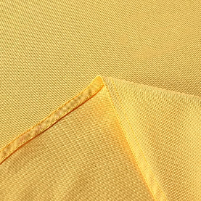 sancua Rectangle Tablecloth - 70 x 108 Inch - Stain and Wrinkle Resistant Washable Polyester Table Cloth, Decorative Fabric Table Cover for Dining Tables, Buffet Parties and Camping, Yellow