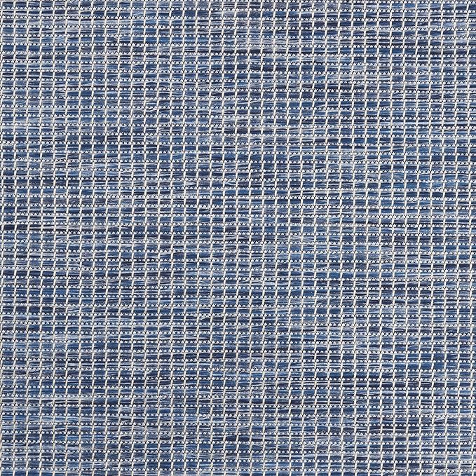 Nourison Positano Indoor/Outdoor Navy Blue 2'2" x 12' Area Rug, Easy Cleaning, Non Shedding, Bed Room, Living Room, Dining Room, Backyard, Deck, Patio (2x12)