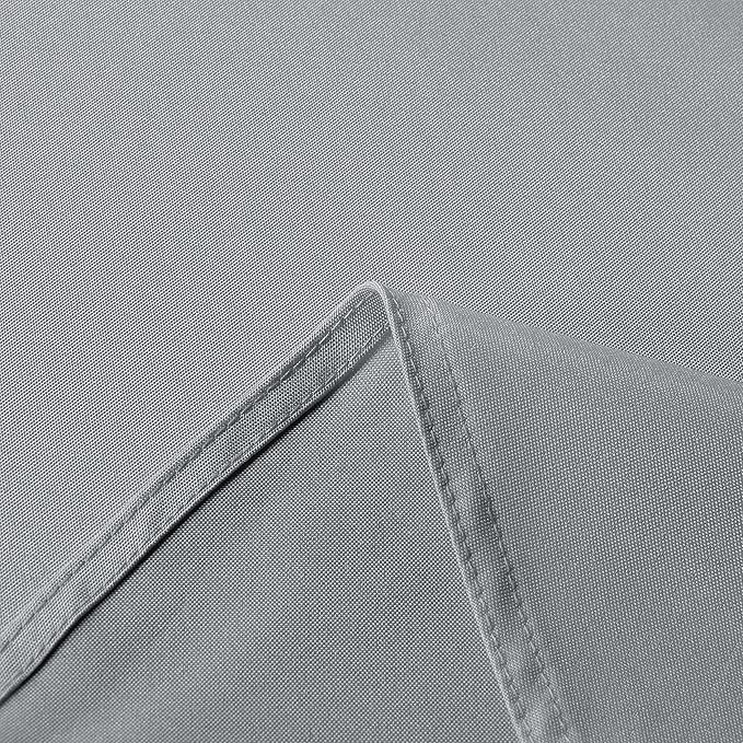 sancua Square Tablecloth - 54 x 54 Inch - Stain and Wrinkle Resistant Washable Polyester Table Cloth, Decorative Fabric Table Cover for Dining Tables, Buffet Parties and Camping, Silver Grey