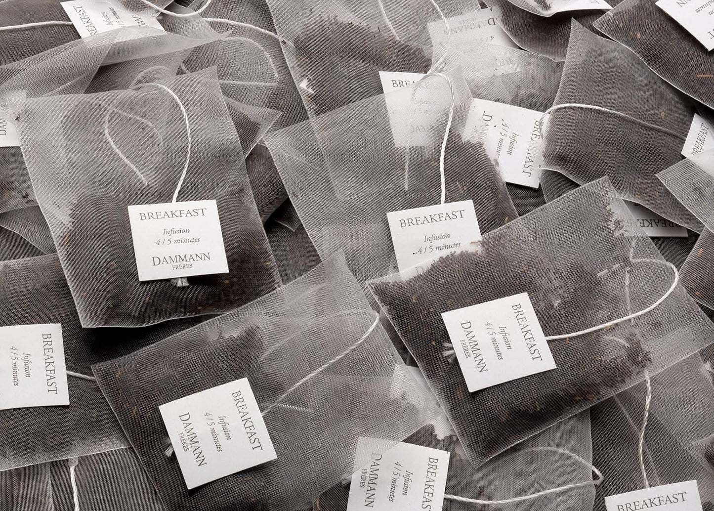 Dammann Freres Satchets, Breakfast Tea Bags, Premium Gourmet French Black Tea, 25 Count (Single Pack)