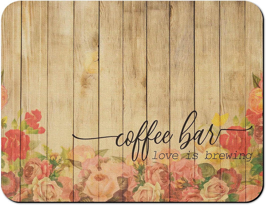 Rubber Dish Drying Mat for Kitchen Counter Large Coffee Bar Washable Quick Home Coffee Pad Fit Under Sink,Bar,Utensils or Stemware (24x18in)