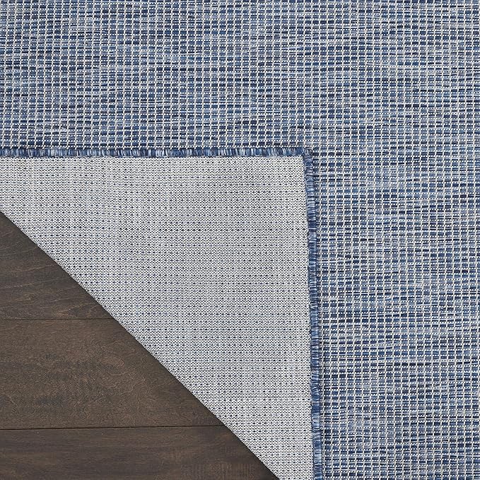 Nourison Positano Indoor/Outdoor Navy Blue 3' x 5' Area Rug, Easy Cleaning, Non Shedding, Bed Room, Living Room, Dining Room, Backyard, Deck, Patio (3x5)